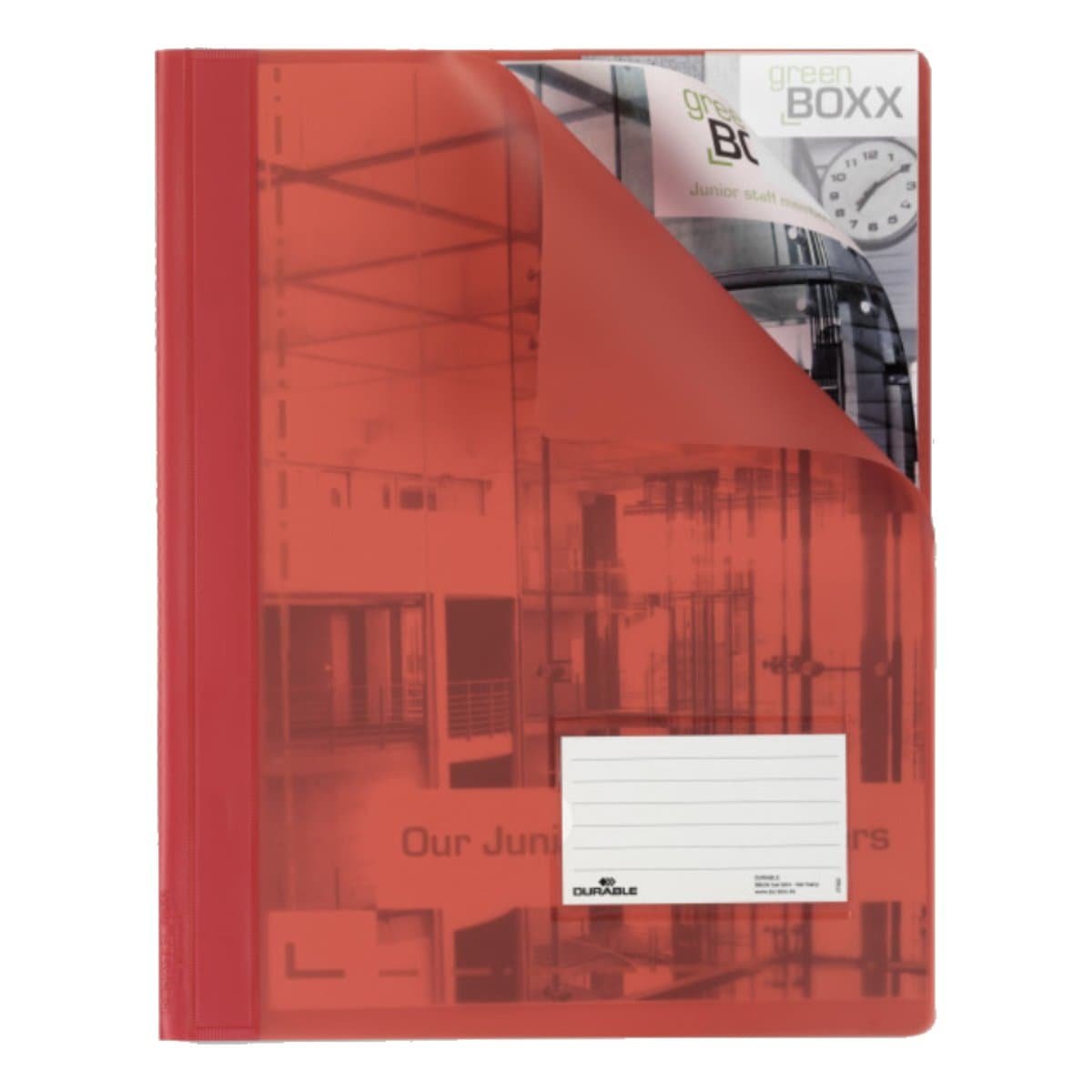 Durable Document Folder DURALUX A4, extra wide, Red - Image 2