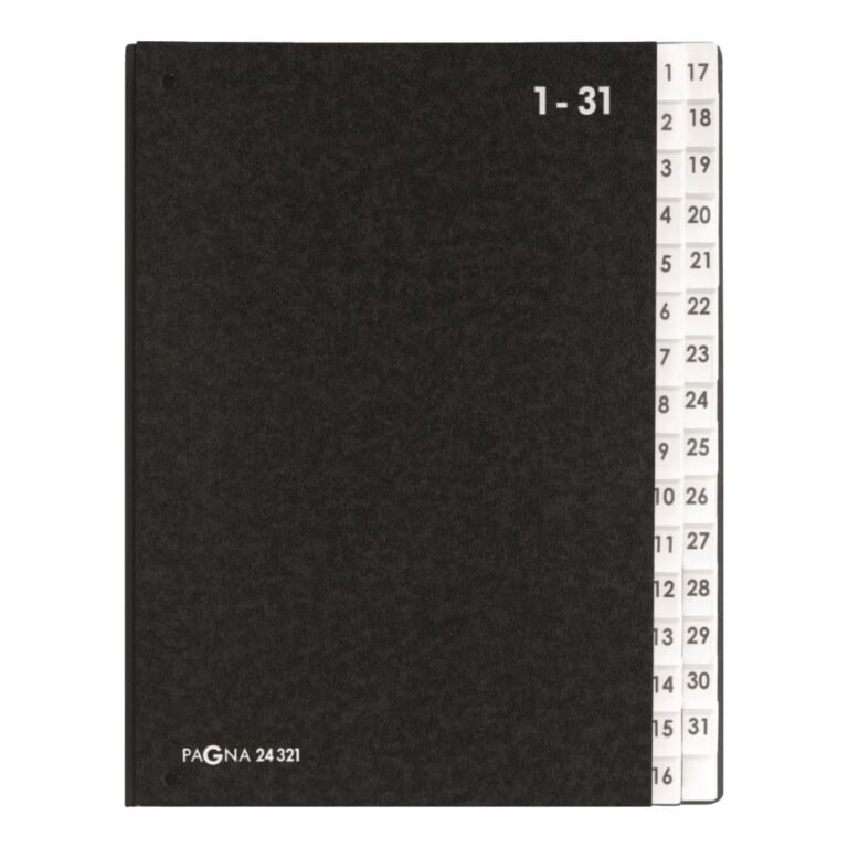 Pagna Filing Book with tabs 1-31, Black
