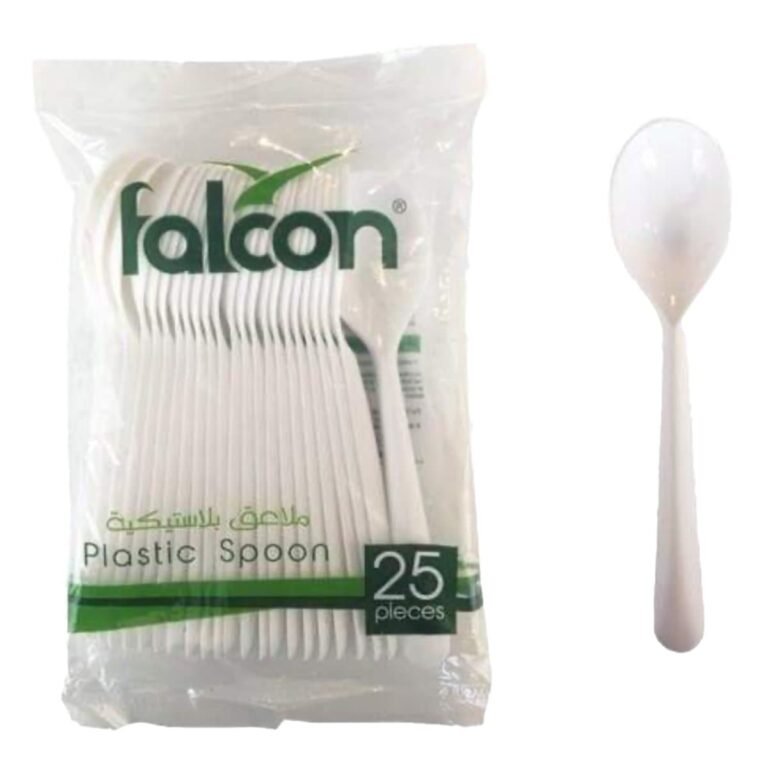 Falconpack Plastic Spoon, medium, 25/pack, White