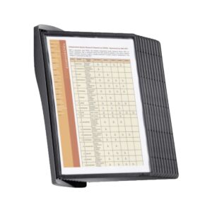 Durable SHERPA Display Panel A4, wall mounted for 20 pages, Black