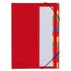 Pagna Filing Book A4, 12 colored tabs, with elastic fastener, Red - Thumbnail Image 1