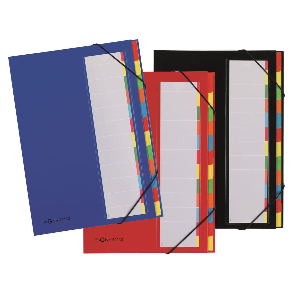 Pagna Filing Book A4, 12 colored tabs, with elastic fastener, Red - Image 2