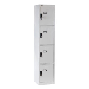 Rexel Locker, 180×37.5×46 cm, 4 Door, Grey