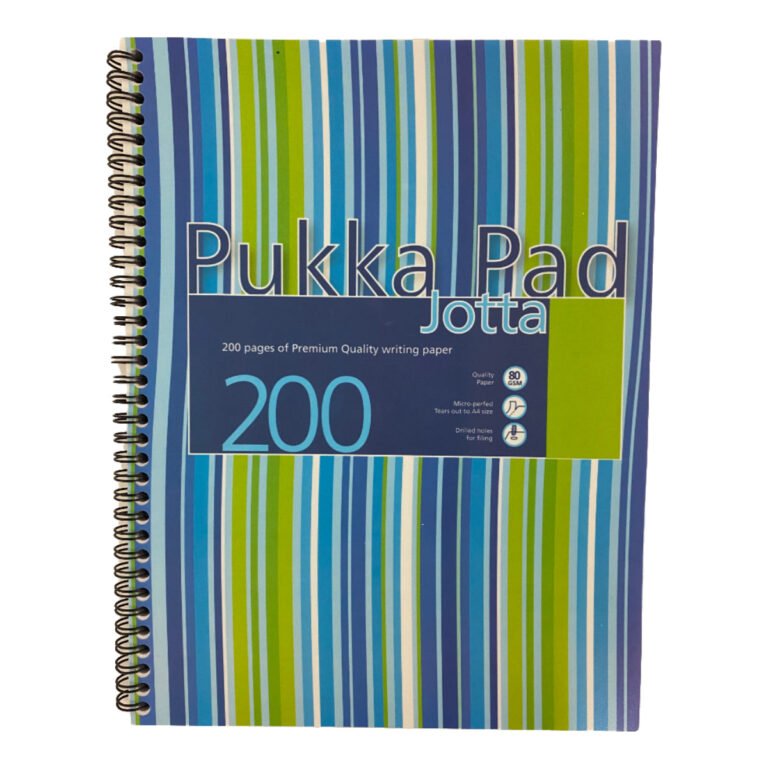 Pukka Pad Jotta Wirebound A4, line ruled, 80gsm, 200sheets/pad, Assorted Colors