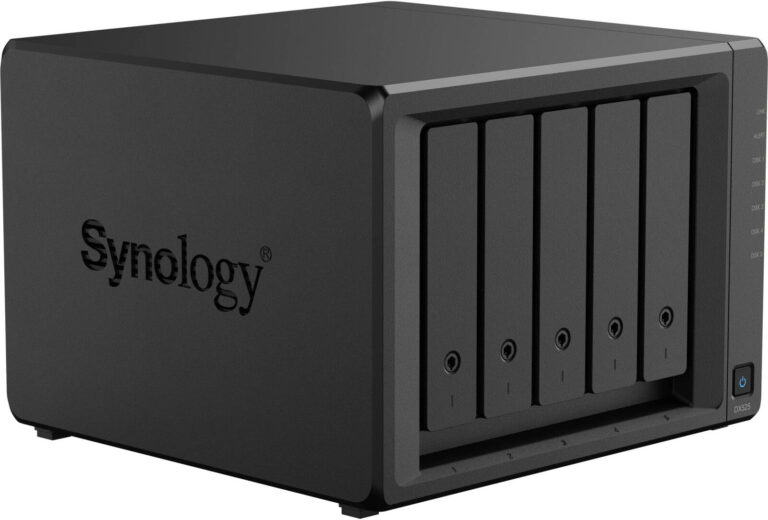 Synology DX525 Expansion Unit, 5-Bay Hot-Swappable Storage, 1x eSATA Port, RAID Management, Quiet 20.4dB, 90W PSU, Compatible with DSM Systems, Reliable Performance | DX525