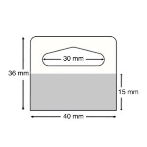 Generic Clear Self-Adhesive Heavy Duty Retail Hangers 4 x 3.6 cm