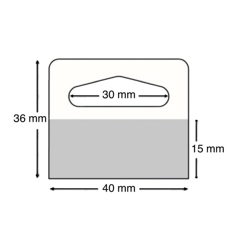 Generic Clear Self-Adhesive Heavy Duty Retail Hangers 4 x 3.6 cm