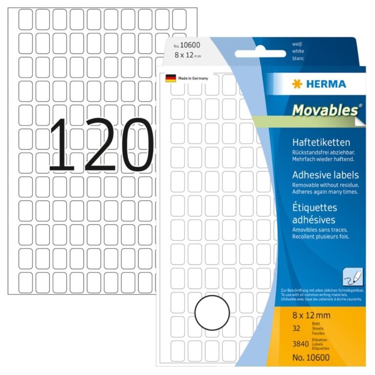 Herma Office Pack Movable Labels – White