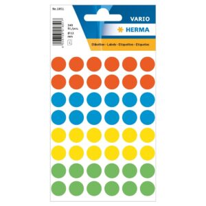 Herma Vario Sticker Color Dots 13 mm – 240/Pack
