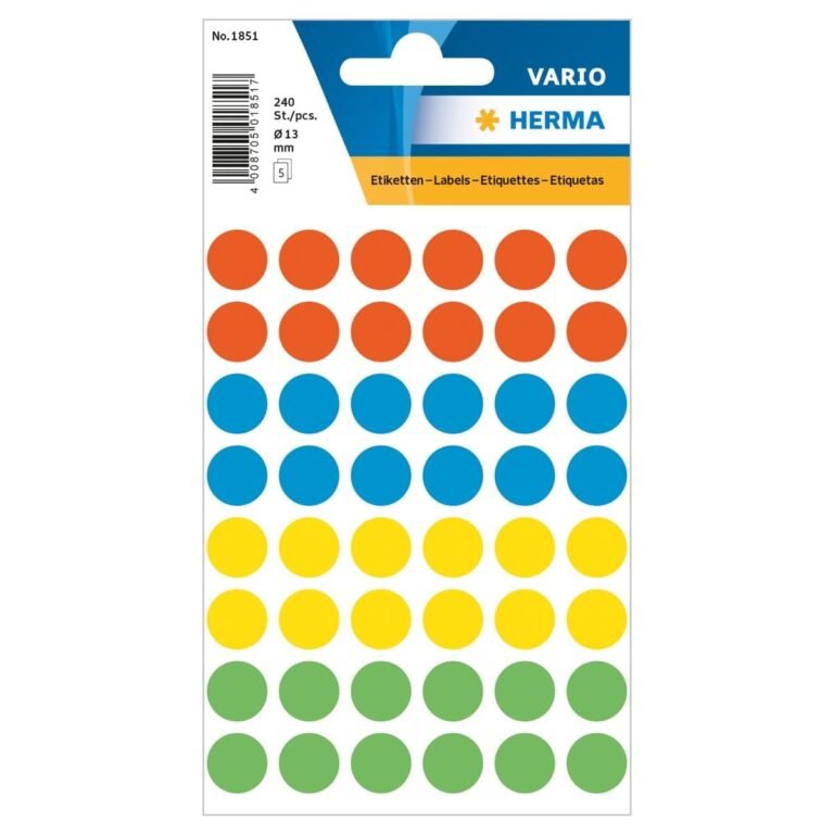 Herma Vario Sticker Color Dots 13 mm – 240/Pack