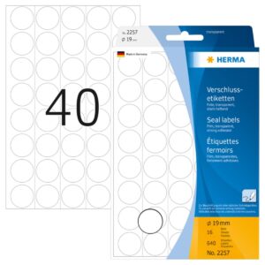Herma Office Pack Merchandise Seal Labels – Transparent Matt