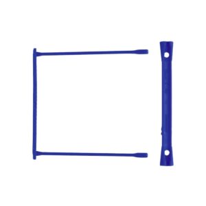 Dufco E-Clips, Plastic Filing Strips, prong length 9 cm, 20/box, Blue