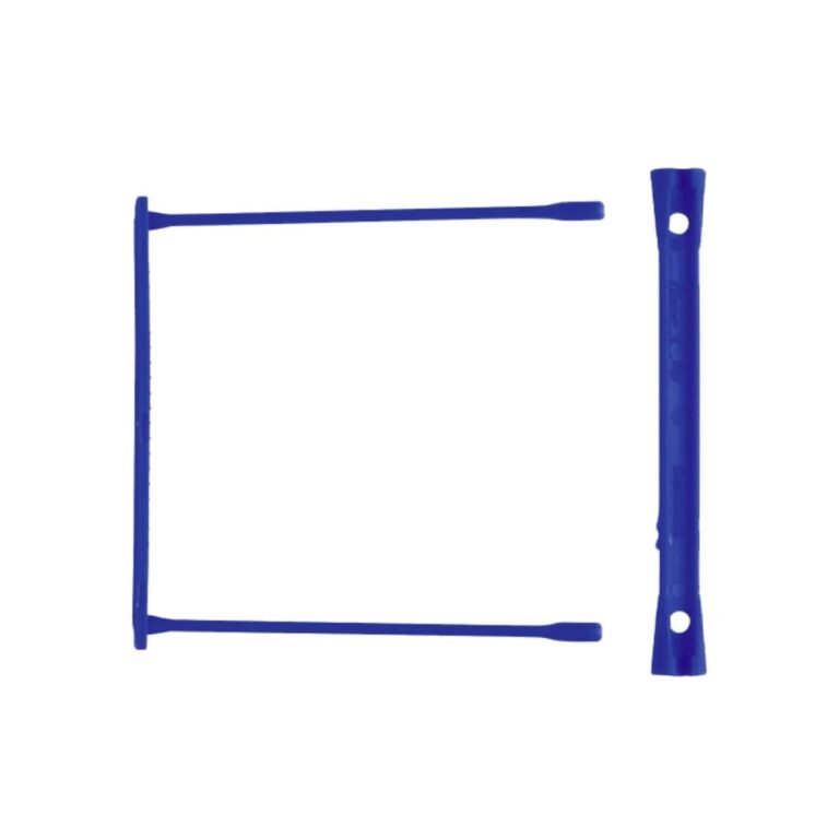 Dufco E-Clips, Plastic Filing Strips, prong length 9 cm, 20/box, Blue