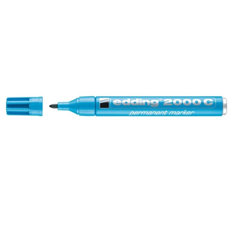 edding 2000C Permanent Marker, 1.5-3mm Bullet Tip, Light Blue
