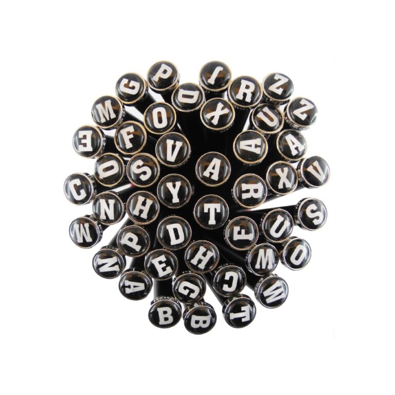Zoetzl ButtonONE Pencil with letters A-Z, Black