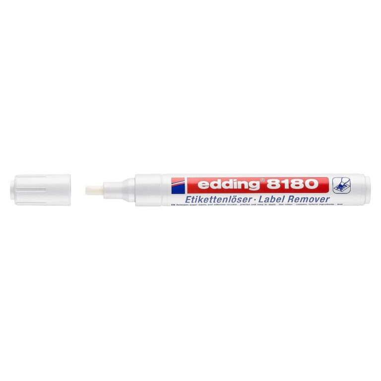 edding 8180 Label Remover, 4mm Chisel Tip, Transparent