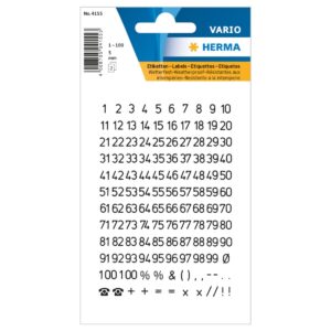 Herma Vario Weatherproof Number Stickers