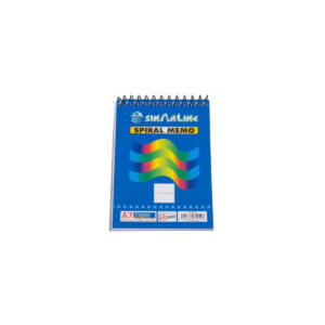 Sinarline Spiral Pad A7, top spiral, line ruled, 60gsm, 50sheets/pad