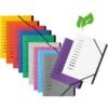 Pagna Manila Folder A4, 7 tabs, with elastic fastener, Blue/Black - Thumbnail Image 2
