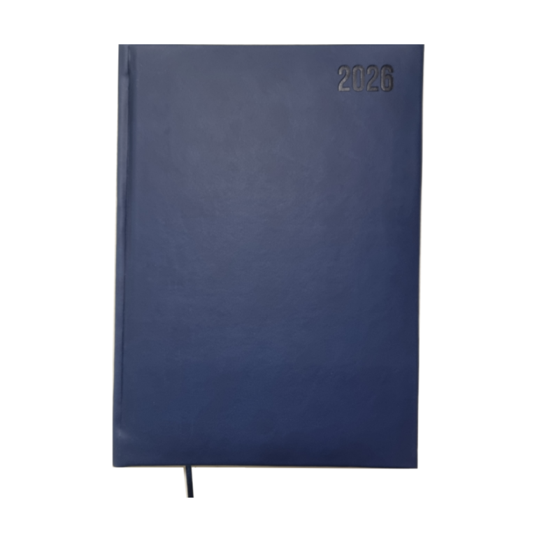 2026 Diary, PU, A5+, 17 x 24 cm, 1Day/Page, Dark Blue