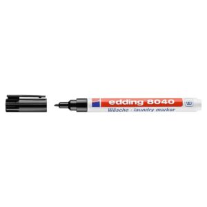 edding 8040 Laundry Marker, 1mm, Bullet Tip, Black