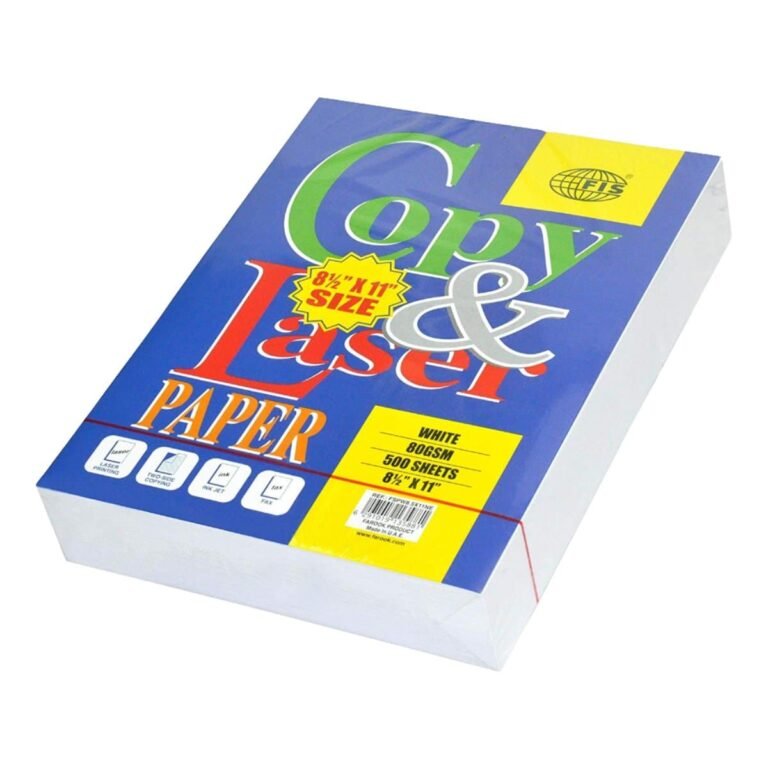 FIS Paper US letter, 216×279mm, 8.5×11 inches, 80gsm, 500sheets/pack, White