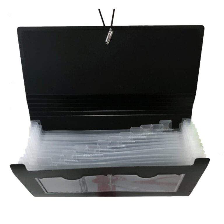 Deluxe Cheque Expanding File with elastic fastener, 13 Pockets, Assorted Color