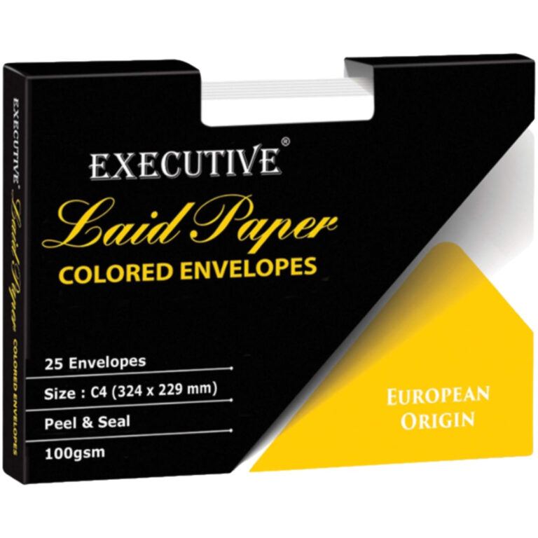 FIS Executive Laid Bond Paper Envelopes C4 Peel & Seal, 100gsm, 25/pack, White