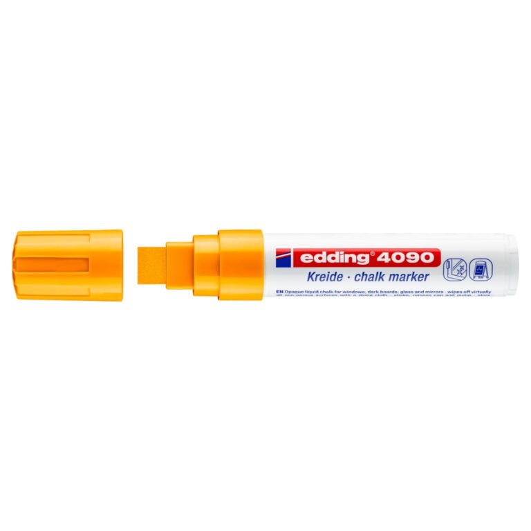 edding 4090 Chalk Marker, 4-15mm Chisel, Neon Orange