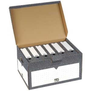 NIPS Archive Filing Box, Flip-Top Lid, L555xW390xH295mm, Anthracite