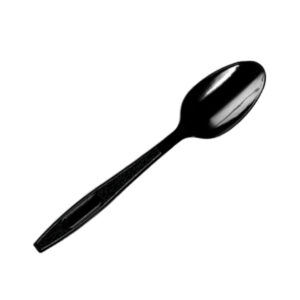 Falconpack Plastic Spoon, large, Heavy Duty, 50/pack, Black