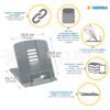 Herma Metal Reading Rack, White - Thumbnail Image 7