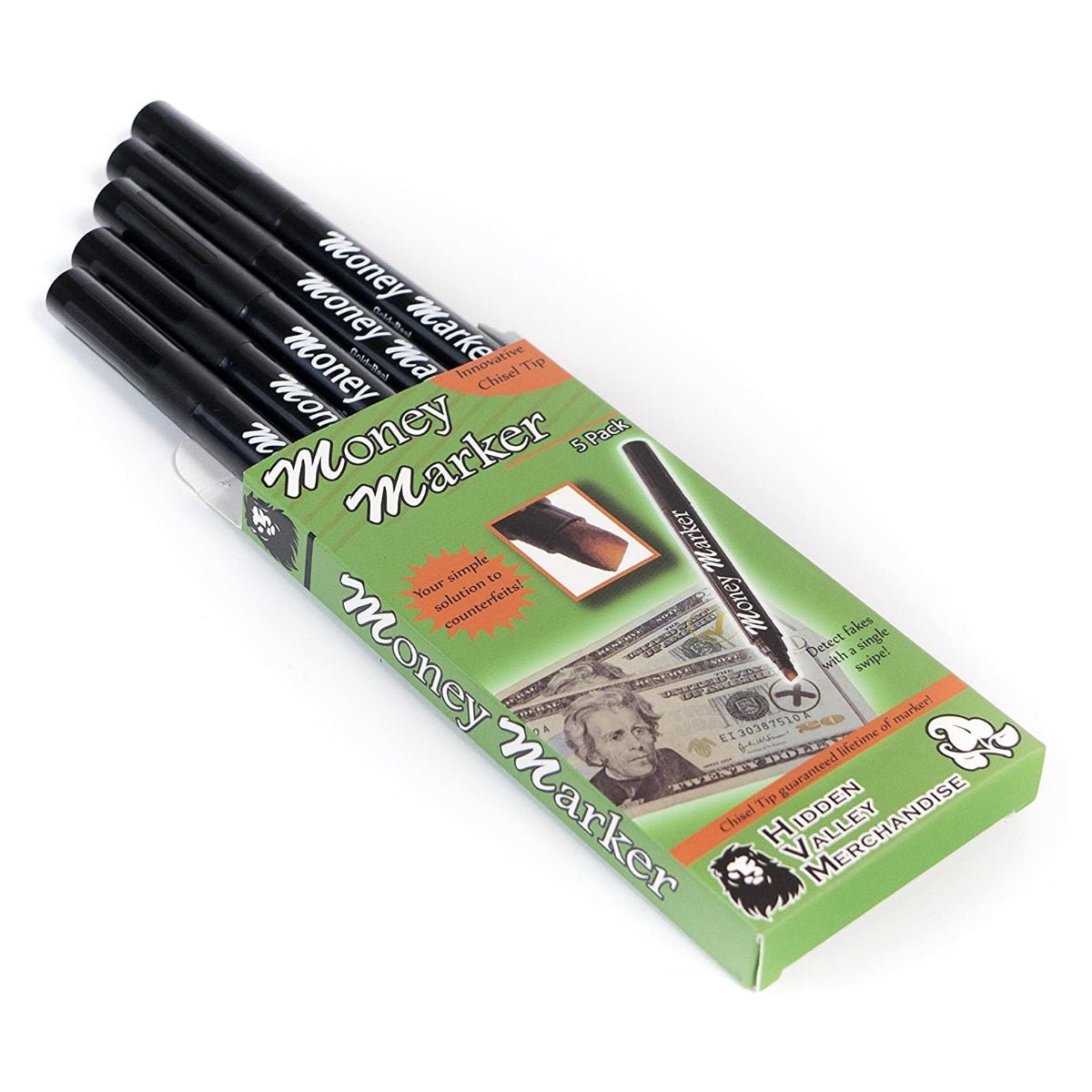 Money Marker Counterfeit Detector Pen, 5/pack - Image 3