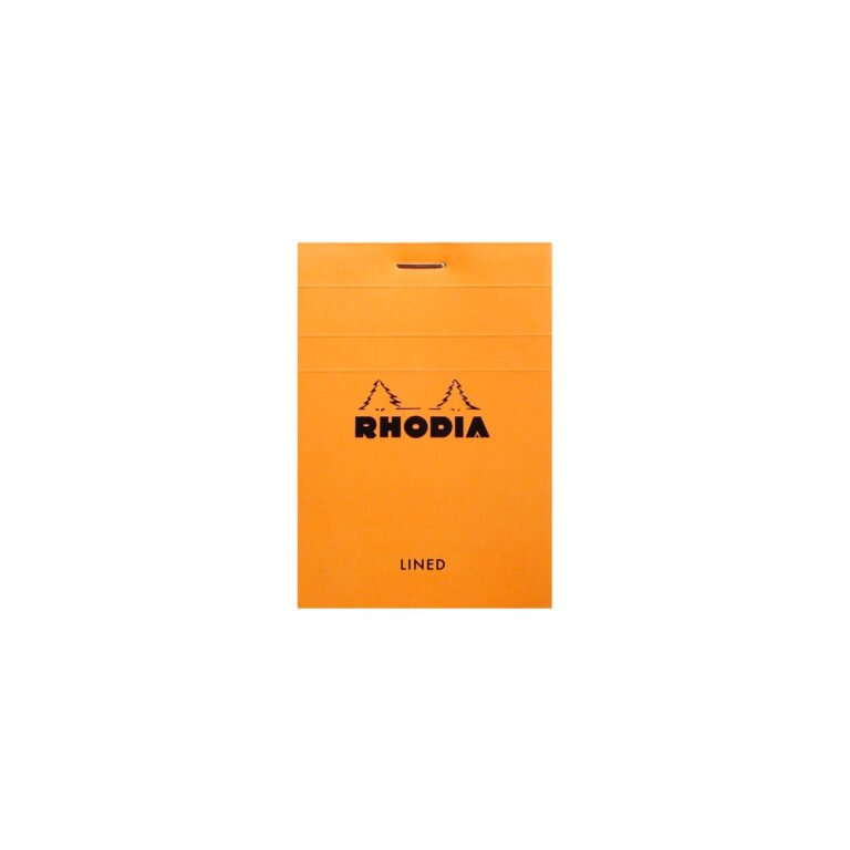 Rhodia Notepad, Lined, 80gsm, 80/pages, Orange, Assorted Sizes