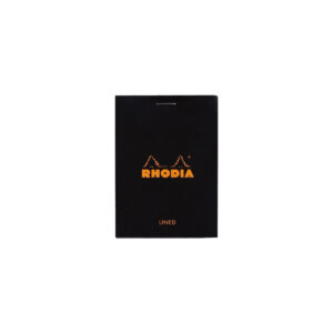 Rhodia Notepad, Lined, 80gsm, 80/pages, Black, Assorted Sizes