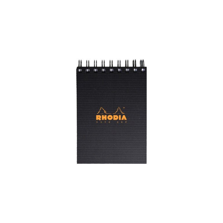 Rhodia Spiral Notepad, Graph Ruled, 80gsm, 80/pages, Black, Assorted Sizes
