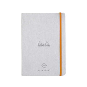 Rhodia Perpetual undated Diary A5, Soft PU Cover, 1Week/1Page, Silver