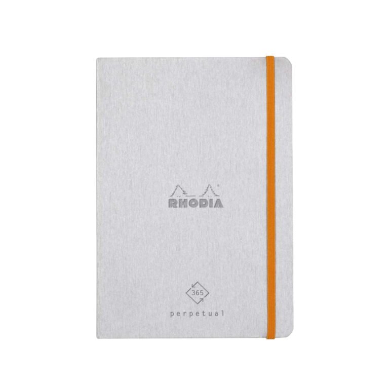 Rhodia Perpetual undated Diary A5, Soft PU Cover, 1Week/1Page, Silver