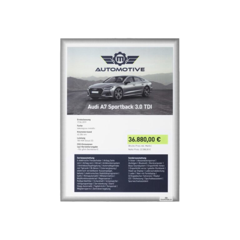 Durable INFO POCKET A4 Static Cling, 5/pack, Grey