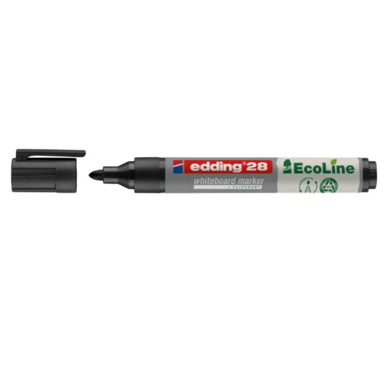 edding 28 EcoLine Whiteboard/Flipchart Marker, 1.5-3mm Bullet Tip, Black