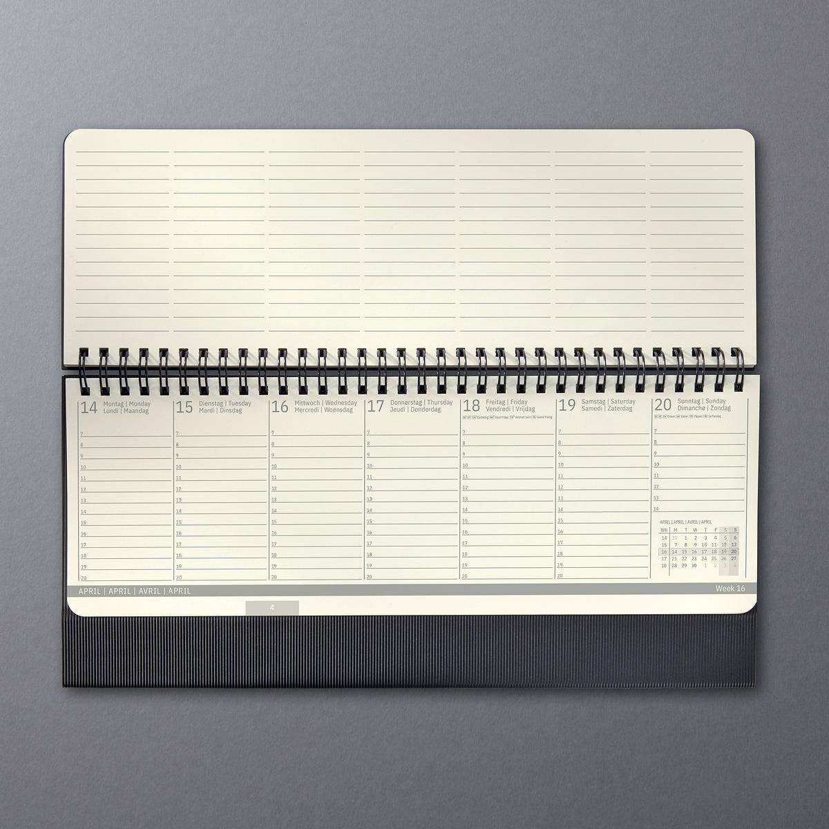 Sigel Desktop Planner CONCEPTUM 2026, hardcover, 300 x 143 x 18mm, Black - Image 4