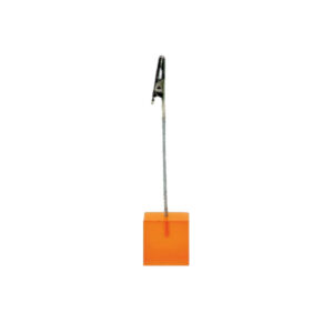Trendform Memo Clip CUBE, 12 cm High, Translucent Orange