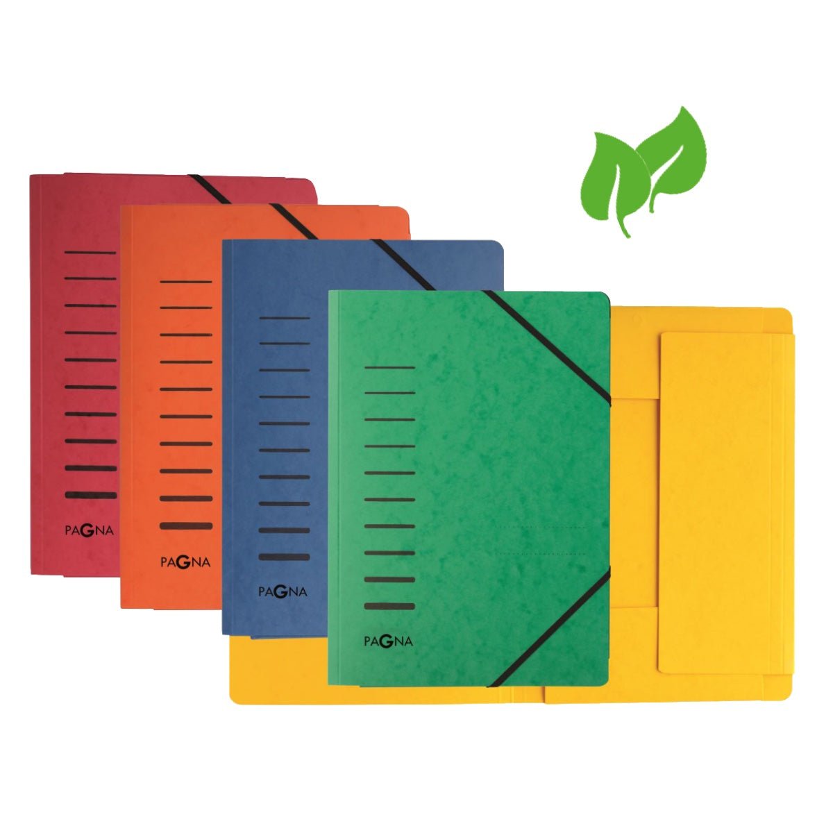 Pagna Manila Folder A4 with elastic fastener, Orange - Image 3