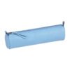 Clairefontaine Leather Round Pencil Case, Sky Blue - Thumbnail Image 1