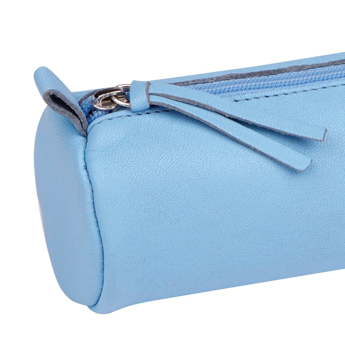 Clairefontaine Leather Round Pencil Case, Sky Blue - Image 4