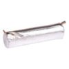 Clairefontaine Leather Round Pencil Case, Silver - Thumbnail Image 1