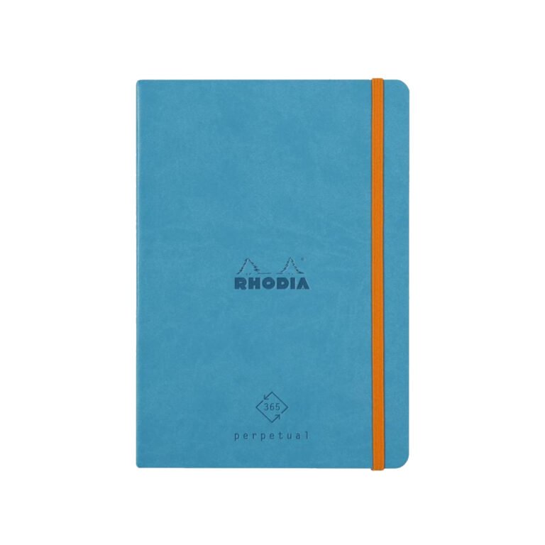 Rhodia Perpetual undated Diary A5, Soft PU Cover, 1Week/1Page, Turquoise