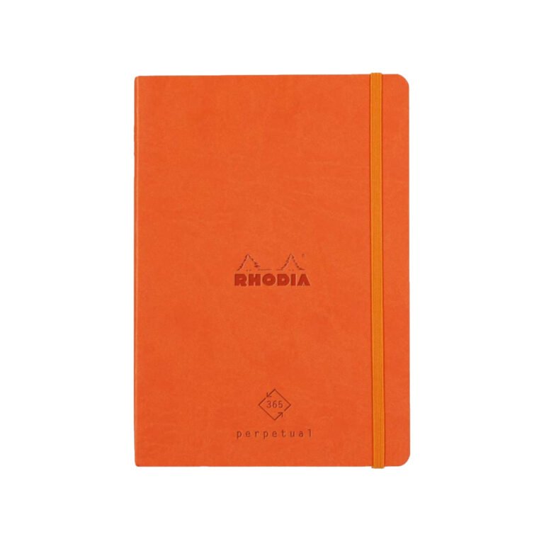 Rhodia Perpetual undated Diary A5, Soft PU Cover, 1Week/1Page, Tangerin
