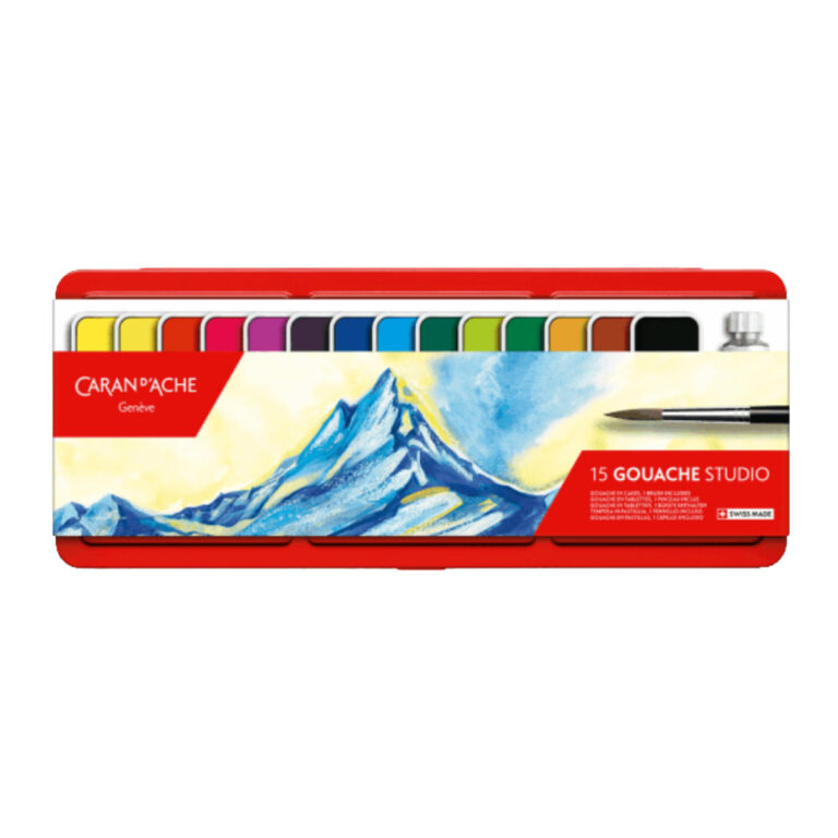 Caran d’Ache GOUACHE STUDIO Watercolors, 15 Colors