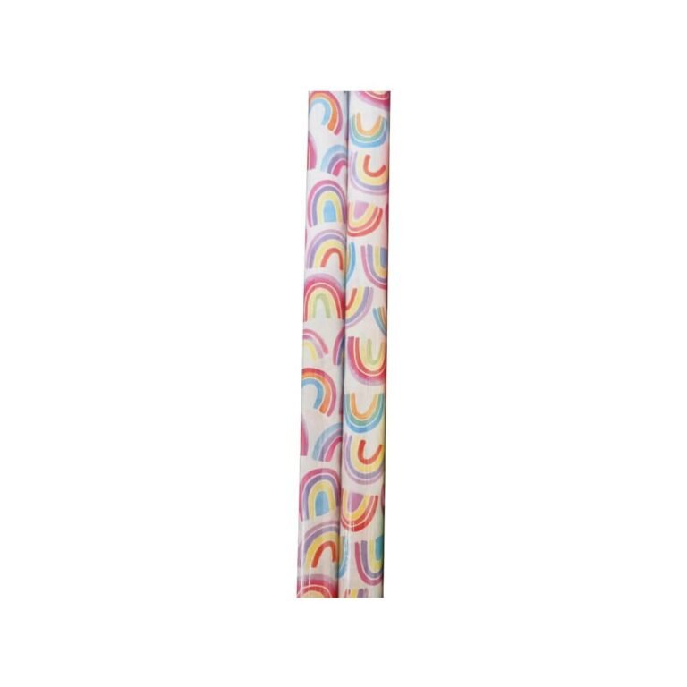 Gift Wrapping Paper, 43 cm x 3 m, Kraft Paper, Rainbow, Spiral & Balloon Designs